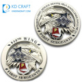 Made in china custom design your own metal zinc alloy colorful enamel silver plated 3D dragon challenge coin for souvenir